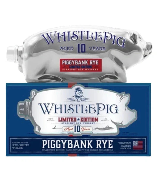WhistlePig 10 Year Piggybank "Rye, White, & Blue" Limited Edition
